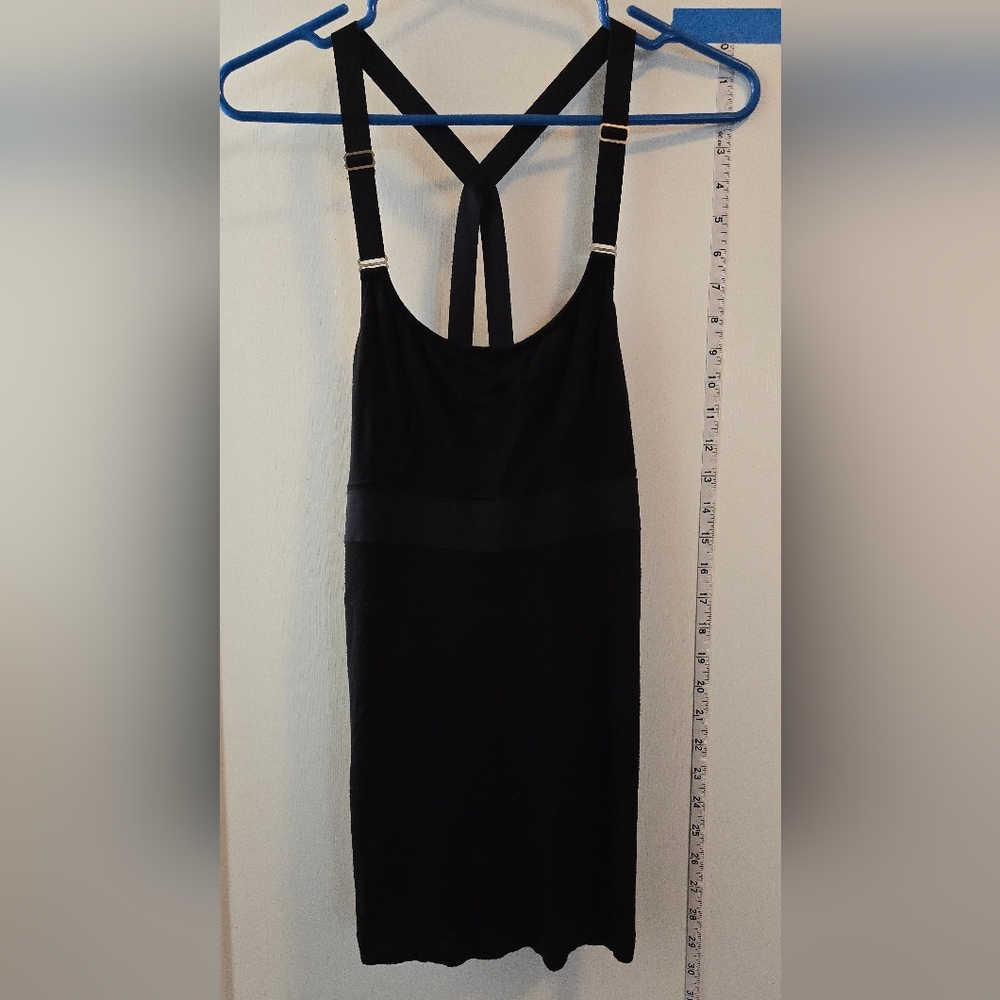 A Fine Line | Black racerback tank top | Large
